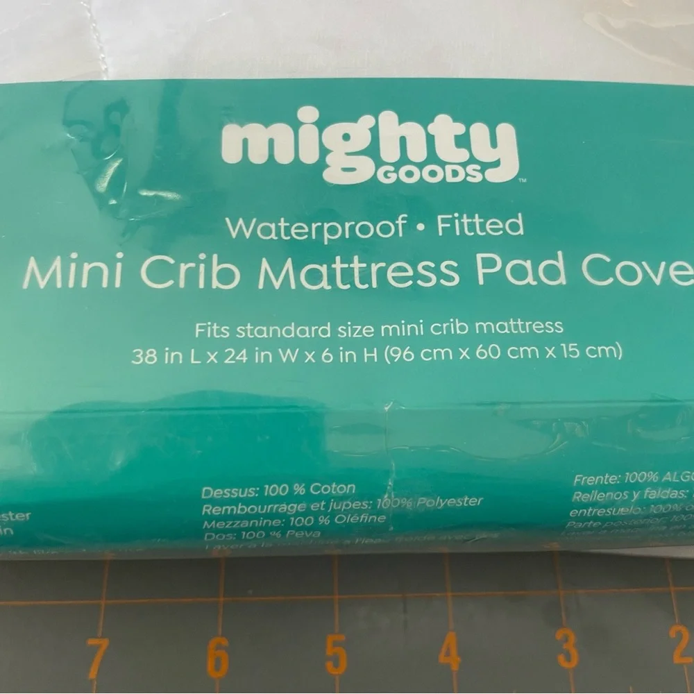 White Mini Crib Mattress Pad Cover
